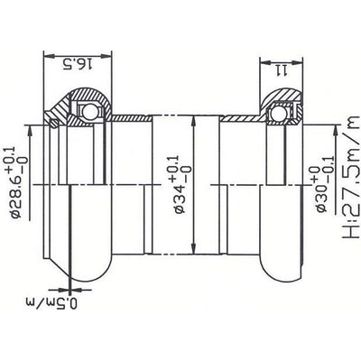 Tecora Steuersatz1 1 8-Zoll voraus cartr alu 30.0 taper poliert