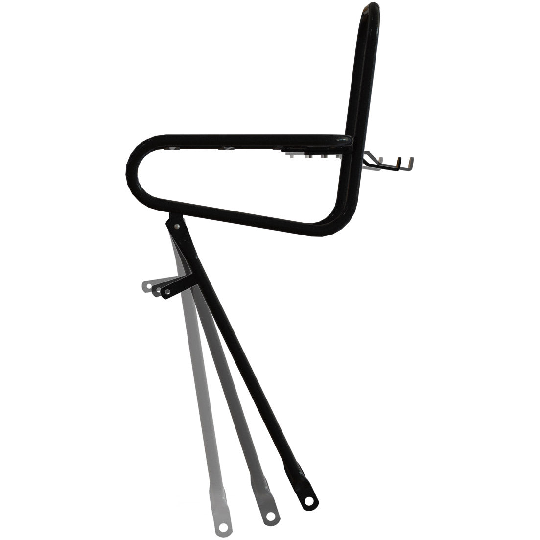 Steco Frontgepäckträger glatt schwarz 25cm