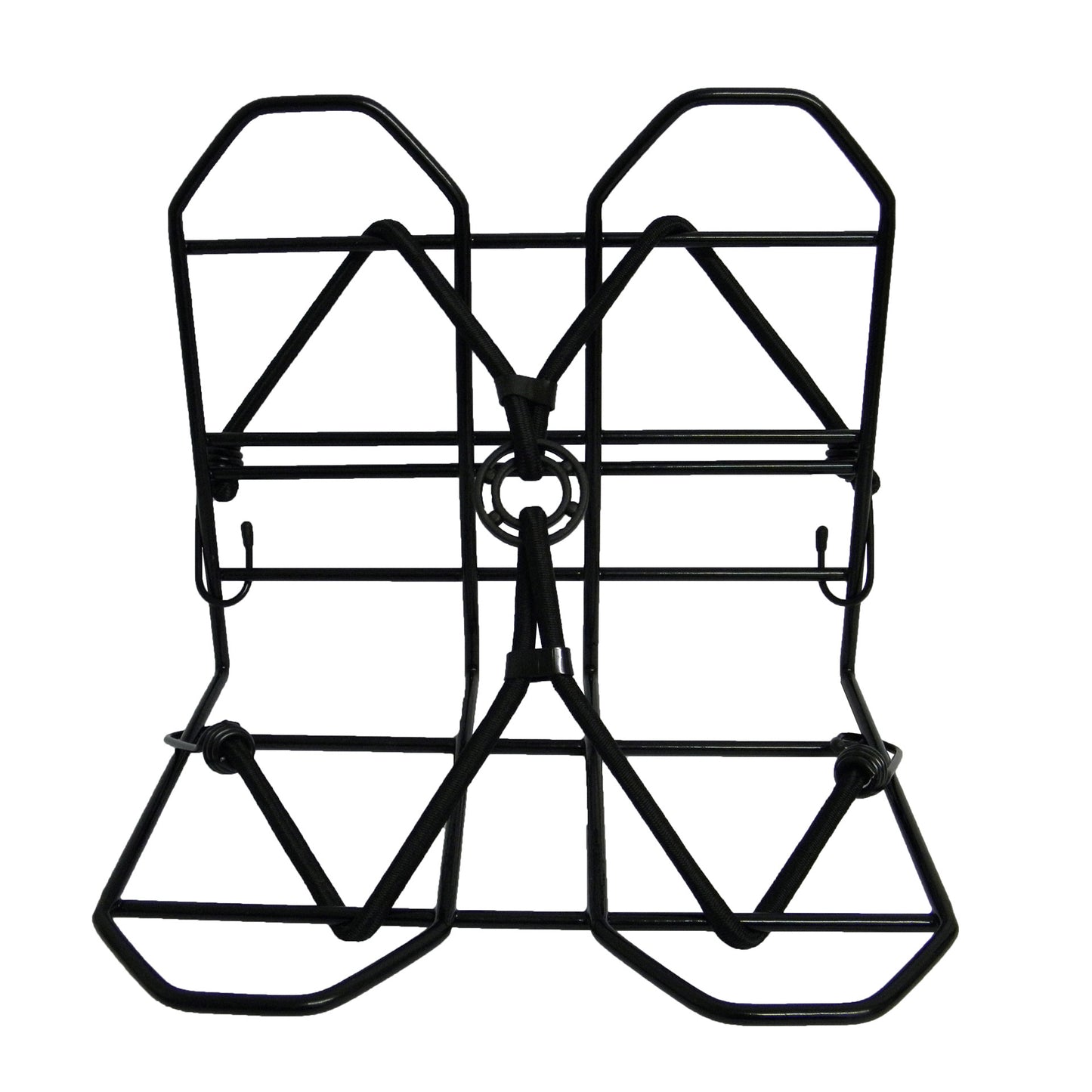 Gepäckträger 28 x 25 cm schwarz mit Spinne