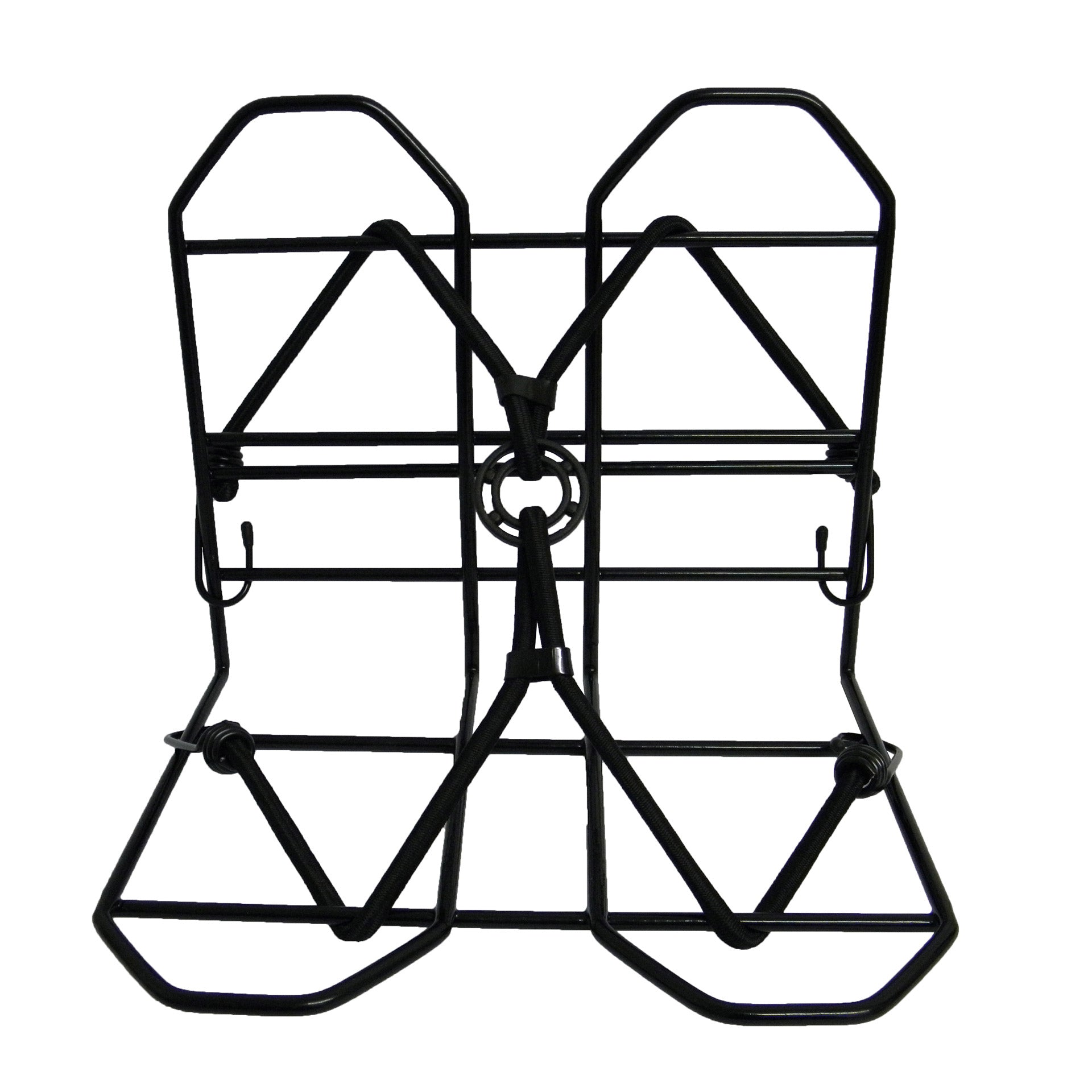 Gepäckträger 28 x 25 cm schwarz mit Spinne