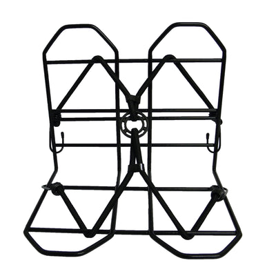 Gepäckträger 28 x 25 cm schwarz mit Spinne