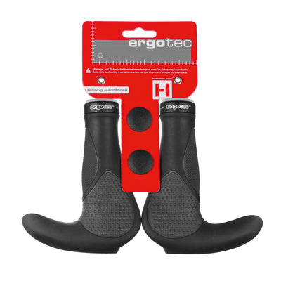 Ergotec verarbeitet Oslo Bar-Ends langes schwarzes Grau
