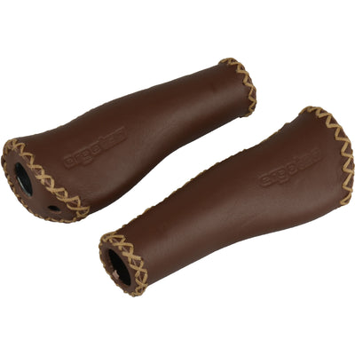 Ergotec Monaco Set griff Leder 2x 135 mm braun