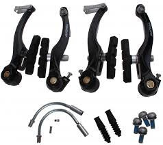 V-Brake Bremsset schwarz vorne + hinten komplett