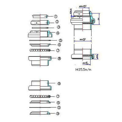 Tecora Headset-Adapter Gazelle 22,2 34 30,0 220242