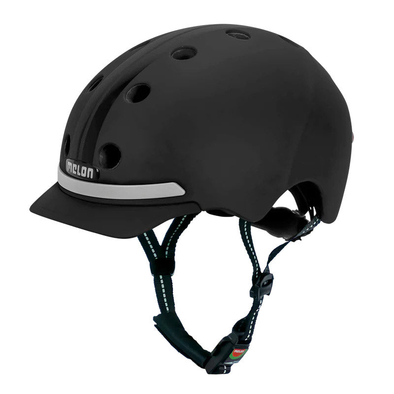 Melonenhelm mit Beleuchtung E-Serie Black Ice M-L