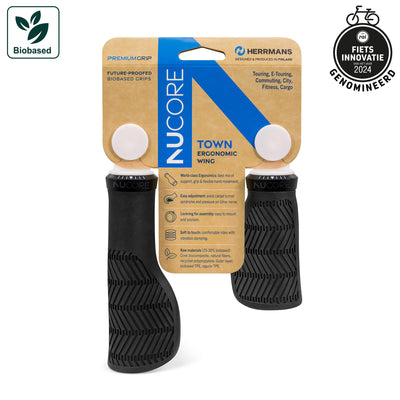 Sturmeyarcher Nucore Town Wave Griffe 130 90 mm Ø22 mm Schwarz