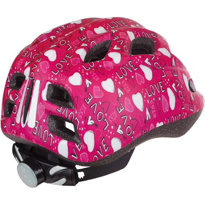 Polisport Junigoud Fahrradhelm S 52-56 cm Liebe mit LED-Licht