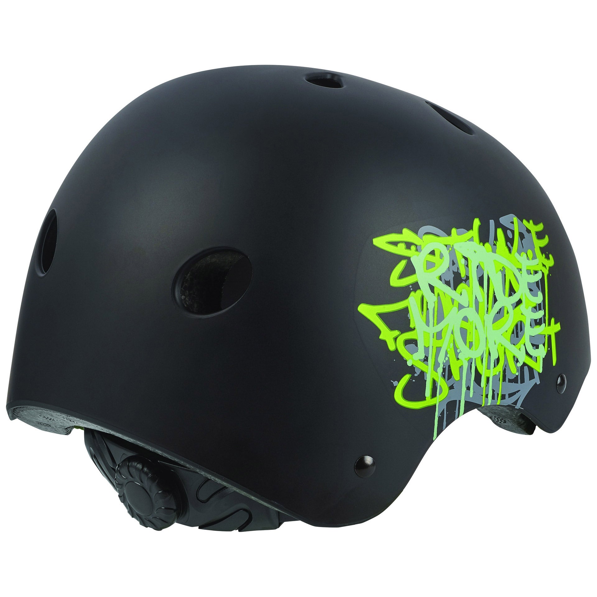 Polisport Urban Radical Bicycle Helm S 53-55 cm Graffiti Schwarzes Grün