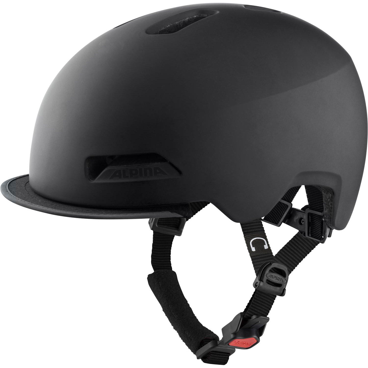 Olympische Sportbekleidung Alpina Sport Urban Helm Brooklyn 52-57 Matt Black