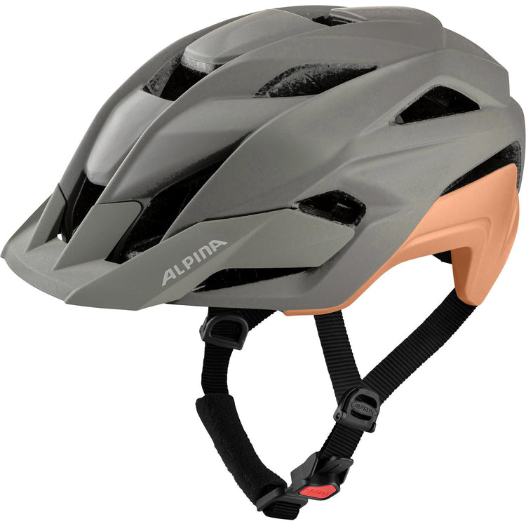 Olympischer Sportbekleidung Sport MTB Helm Kamloop 56-59 Mattgrau Pfirsich
