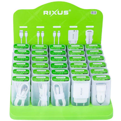 Olympische Sportbekleidung Rixus Thekendisplay rxds01 Kabel und Ladegeräte gefüllt