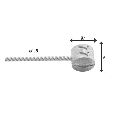 Elvedes Bremsinnenzug 2000mm T-Nippel Edelstahl (10Stk)