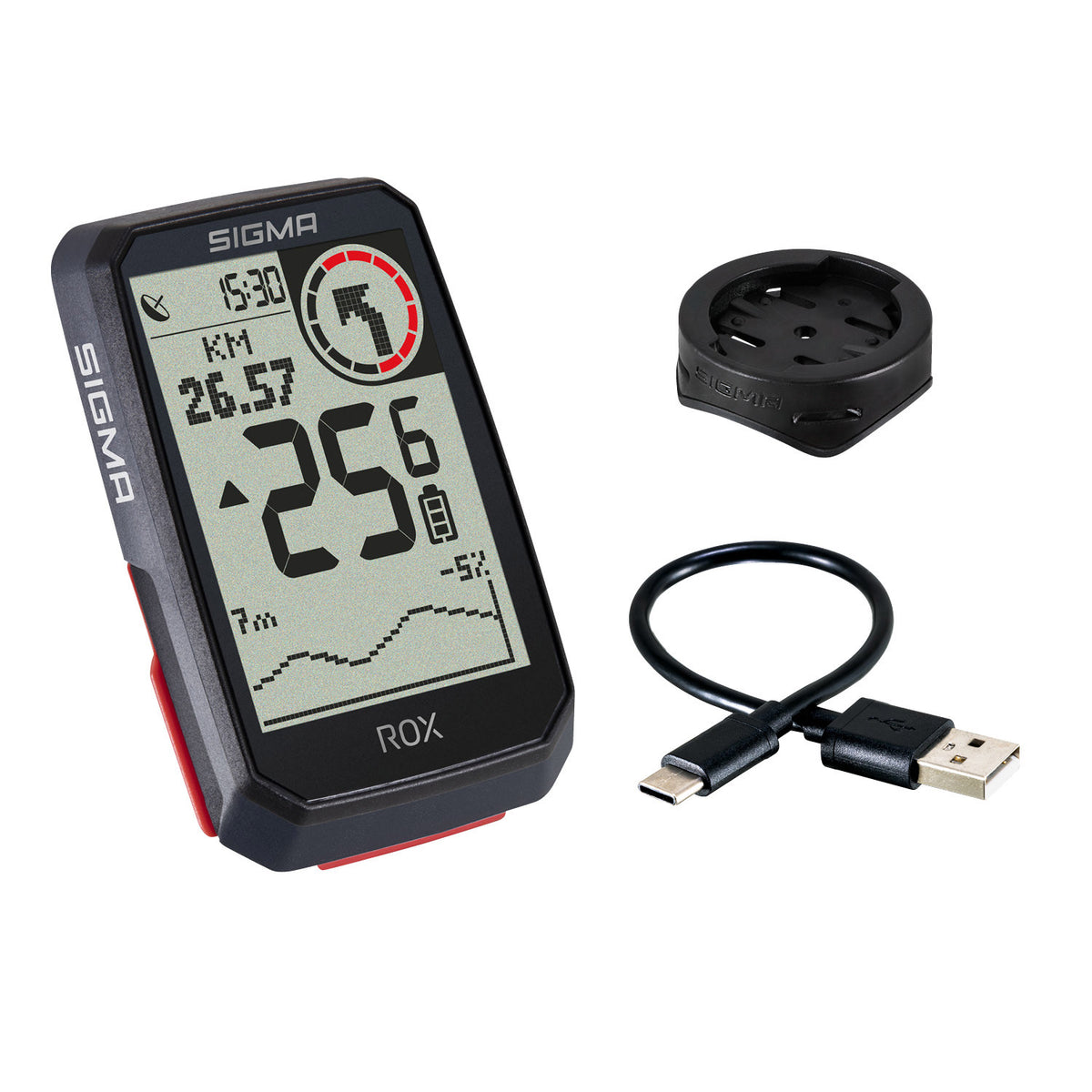 Sigma rox 4.0 gps zw zw standard lenkerhalterung + usb-c ladekabel