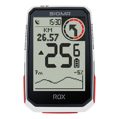 Sigma Rox 4.0 GPS SW White HR Lenkhalter + Ant + Ble Brabstiev