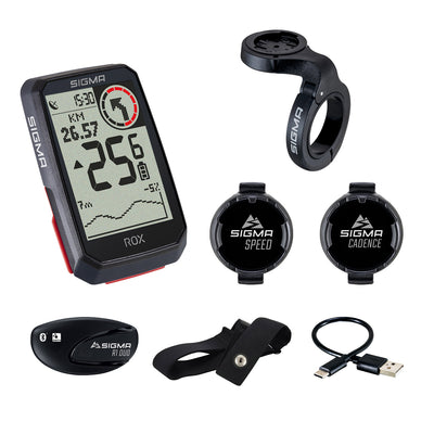 Sigma rox 4.0 gps zw zw hr lenkerhalter cad snelh sensor top mount set