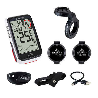 Sigma rox 4.0 gps zw wi hr lenkerhalter cad snelh sensor top mount set