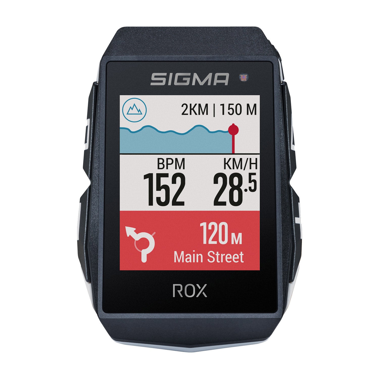 Sigma Rox 11.1 EVO GPS Schwarz Weiß Standard-Lenkerhalterung + USB-C-Ladekabel