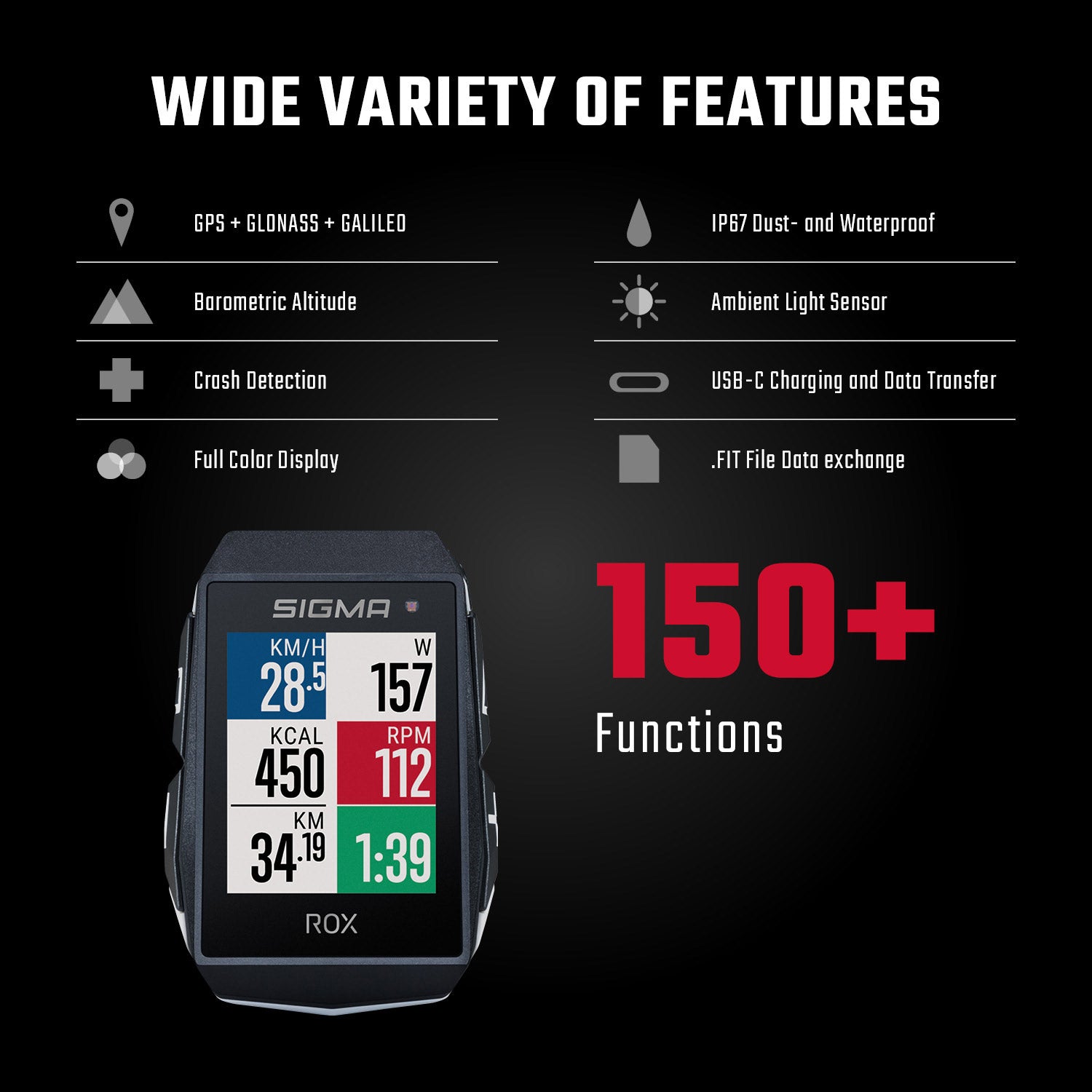 Sigma rox 11.1 evo gps hr set zw zw kurz butler+ant+ ble borstr+usb-c
