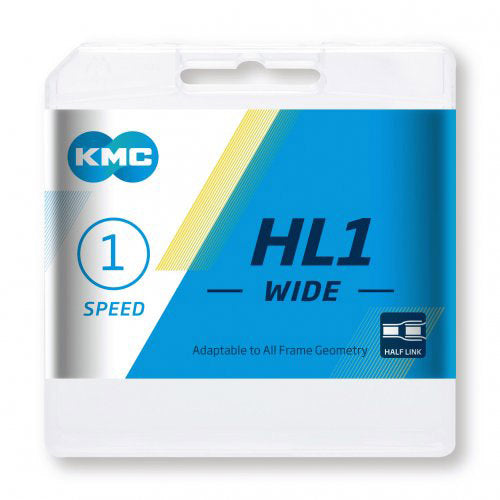 KMC Ketting 1 2x1 8 100 Hl1 breites Silber