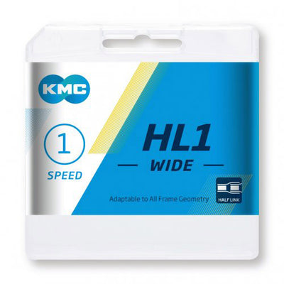 KMC Ketting 1 2x1 8 100 Hl1 breites Silber