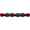 KMC Fahrradkette DLC 12 126 Glieder - Rot Schwarz - 272g
