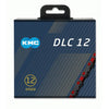 KMC Fahrradkette DLC 12 126 Glieder - Rot Schwarz - 272g