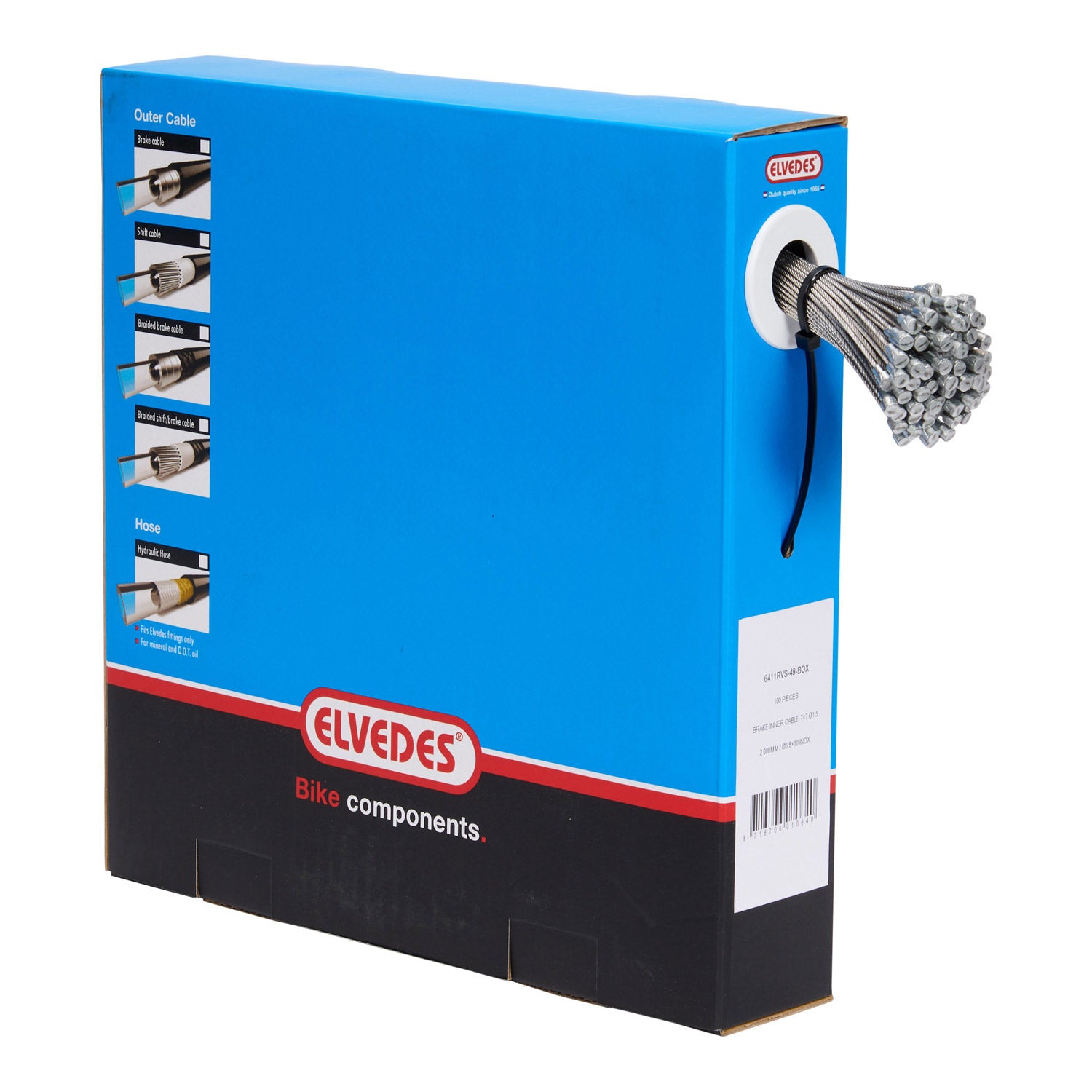 ELVEDEN REM BINNENKabel 2000mm V-Nippel (100) 6411RVS-49-Box