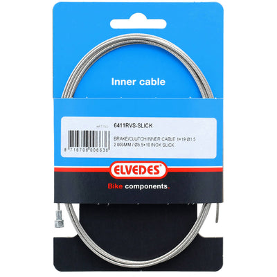ELVEDES REM BINNenkabel 2000 mm Edelstahl Slick Ø1,5mm V-Nipple