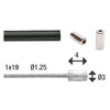 Elvedes Gaszug universal 1700mm 2250mm verzinkt schwarz (auf Karte)