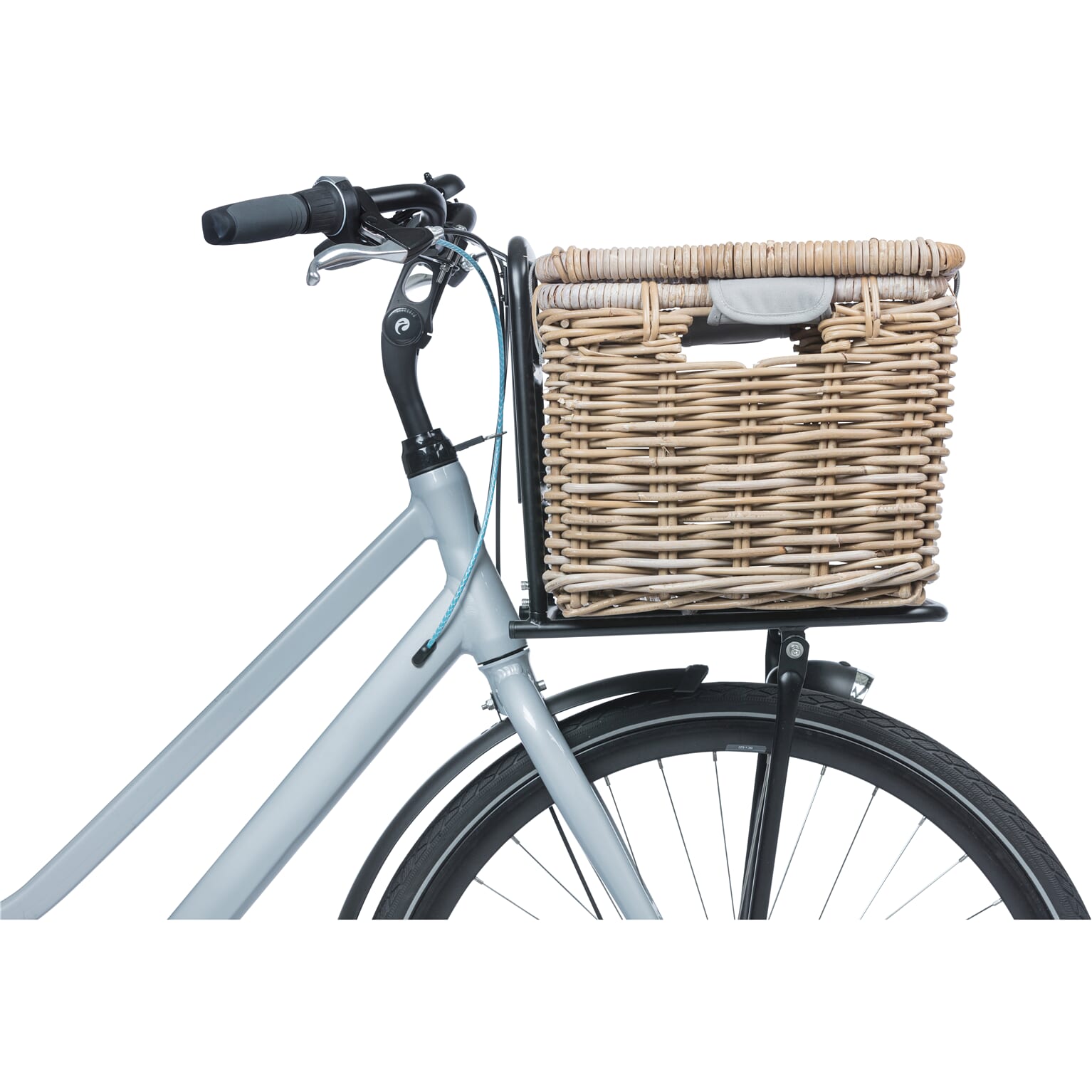 Basil Denton - Fahrradkorb - groß - grau