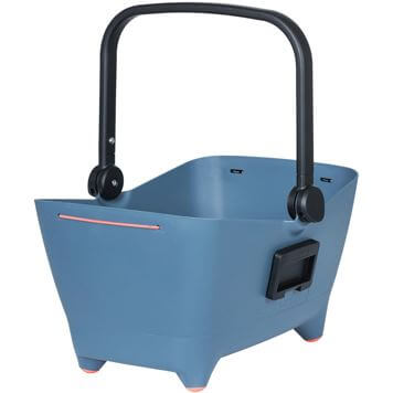 Basil Buddy KF – Hundefahrradkorb – Vorderseite – verblasstes Denim