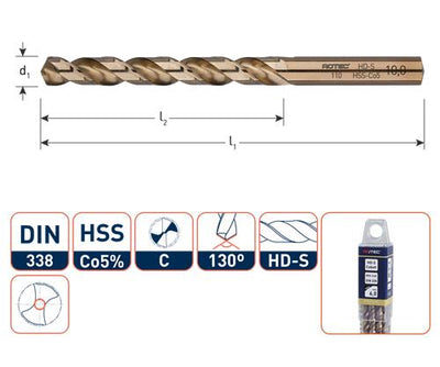 Rotec Spiralbohrer DIN338 CO 8,7 mm