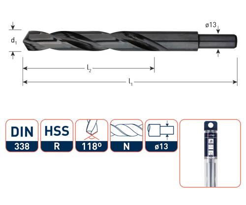 Rotec Spiralbohrer DIN338 HSS-R 20,5mm gedreht