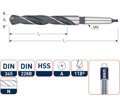 Rotec MC-Bohrer DIN345 16,5 mm