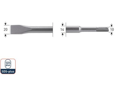 Rotec SDS-Flachmeißel 250 mm