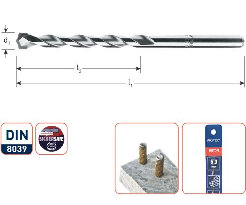 Rotec Betonbohrer 16,0 mm