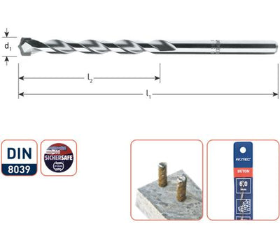 Rotec Betonbohrer 16,0 mm