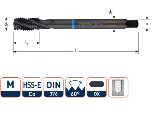 Rotec Maschinenhahn DIN376 M24 Edelstahl blind