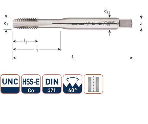 Rotec Maschinengewindebohrer Nr.5 unc DIN371