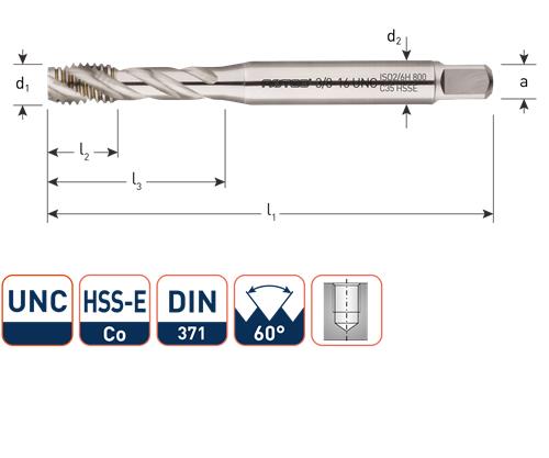 Rotec Maschinenhahn 3 4 UNC DIN376 Blind