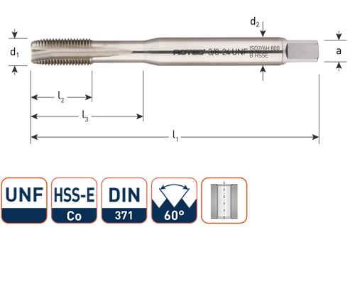 Rotec Maschinengewindebohrer DIN371 1 4 unf