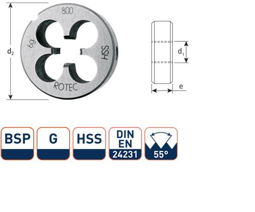Rotec runde Schneidplatte BSP G1 HSS