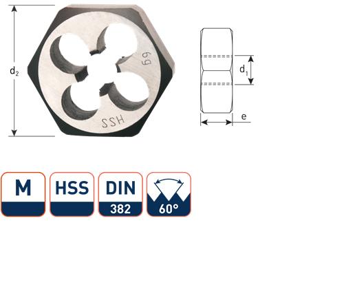 Rotec Sechskant-Schneidmutter M5 DIN382 HSS