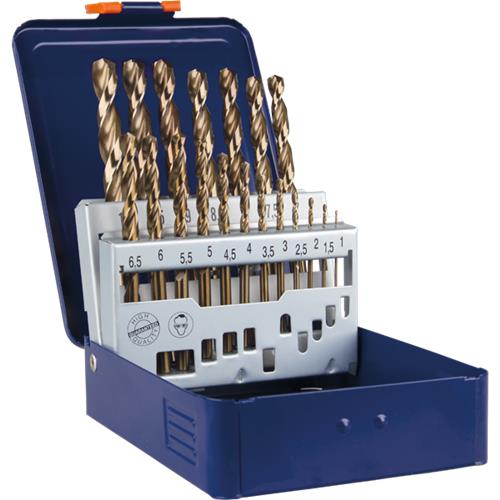 Rotec Spiralbohrer-Set 1-10x0,5mm HSS-E 19-teilig