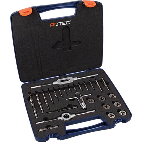 Rotec Handgewindebohrer-Schneideinsätze-Set 26-teilig M3-M12