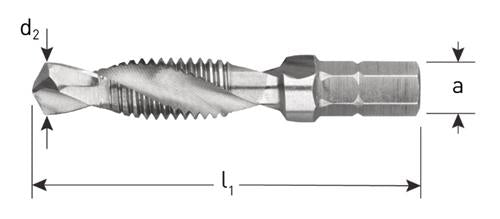 Rotec Kombibohrer Gewindebohrer M8