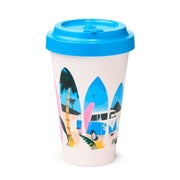 VW T1 Volkswagen Van Waves Set Rpet nachhaltiger Thermos Cup Travel MOK 400 ml - afbeelding 1