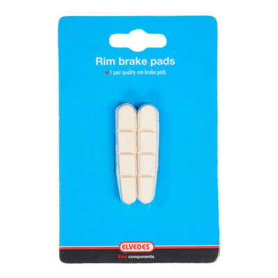 Elvedes Felgenbremsbeläge (1 Paar) Road 55mm weiß shim.6837-CARD
