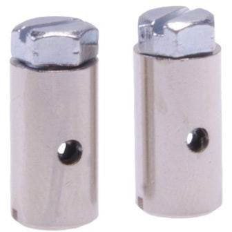 Schraubnippel 15 x 8 mm silber 2 Stk